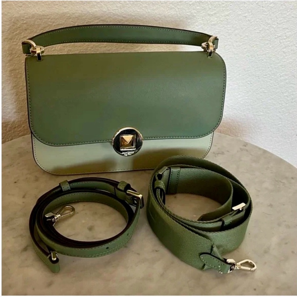 Green Two-Tone Women's Bag - Picture 9 of 10